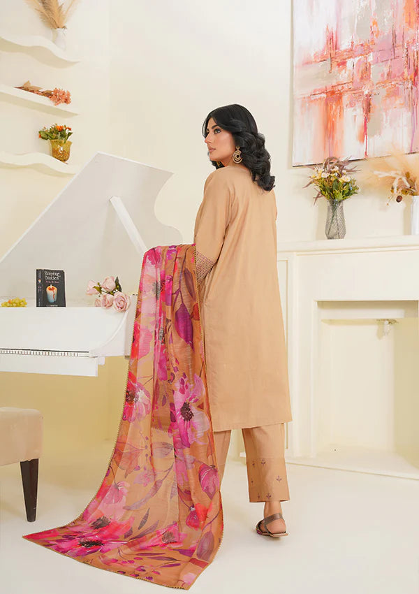 Saahil ki Ret 3 PC Embroidered Suit