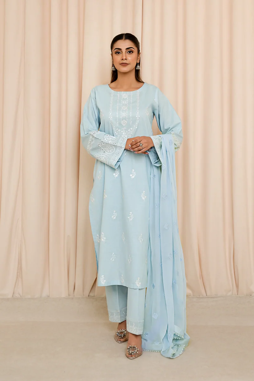 3 PC - Bluebell Mist - Stitched