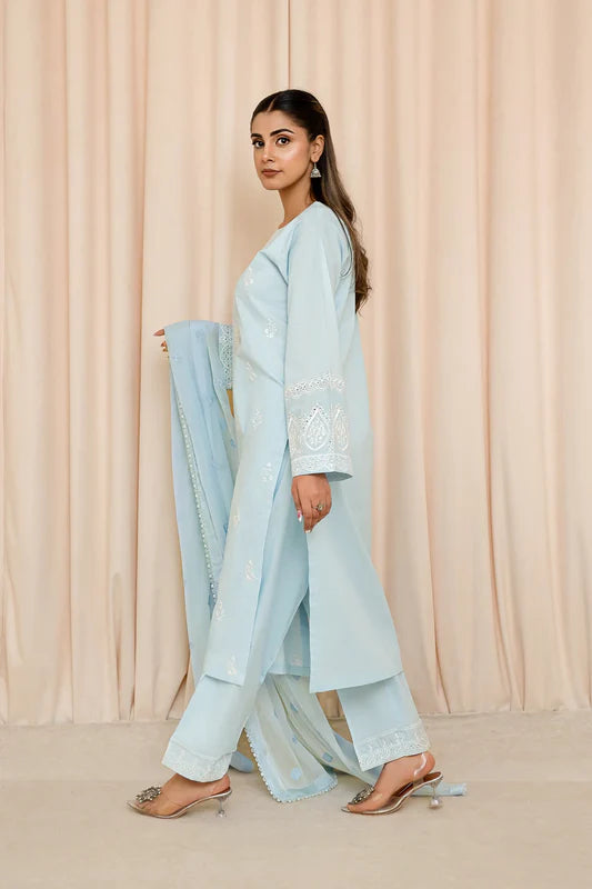 3 PC - Bluebell Mist - Stitched