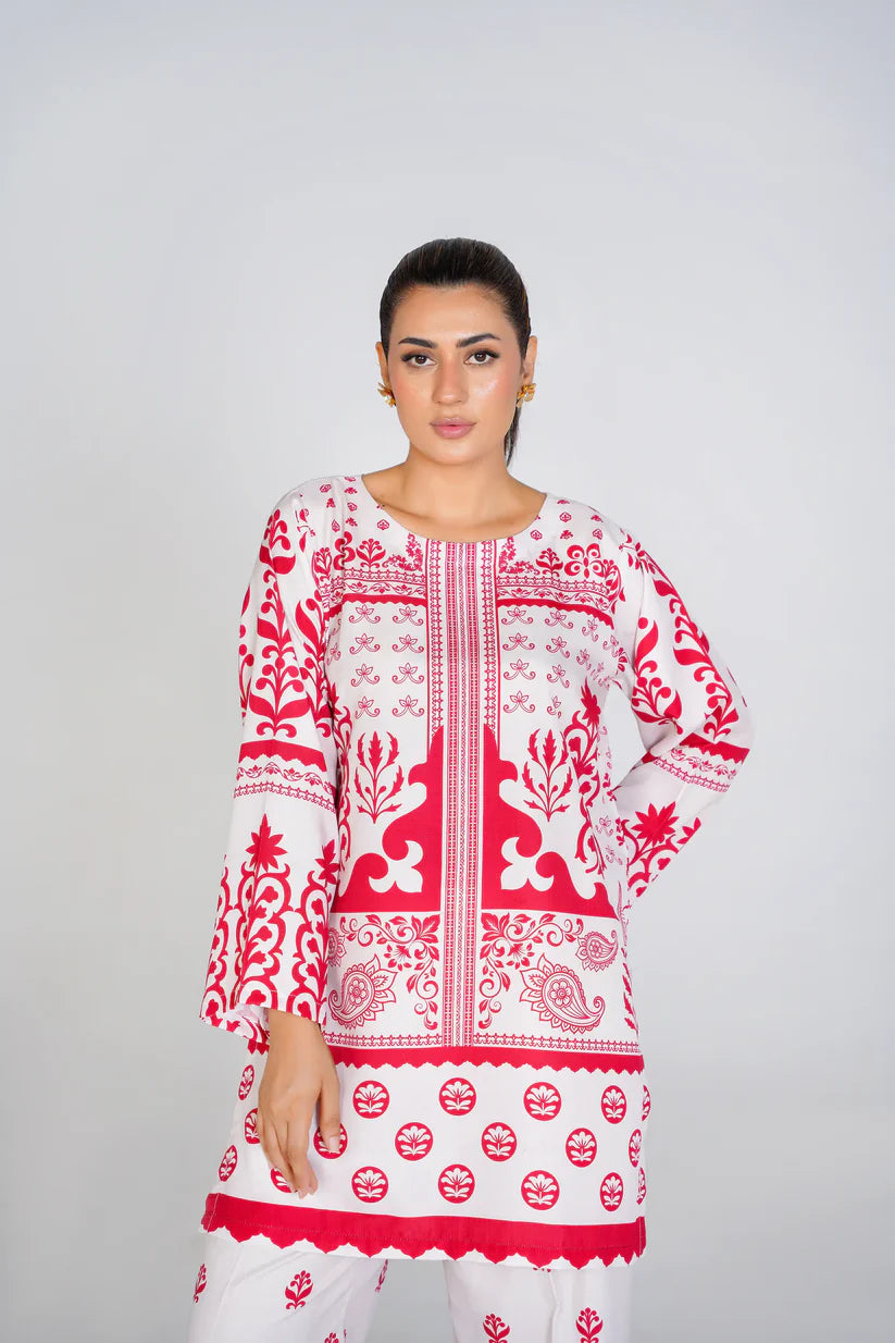 2 Piece - Claret - Stitched