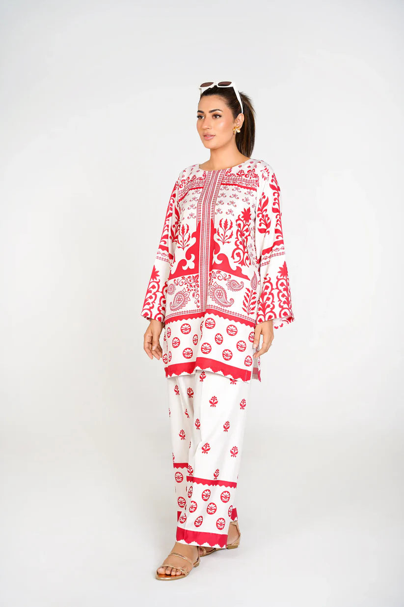 2 Piece - Claret - Stitched