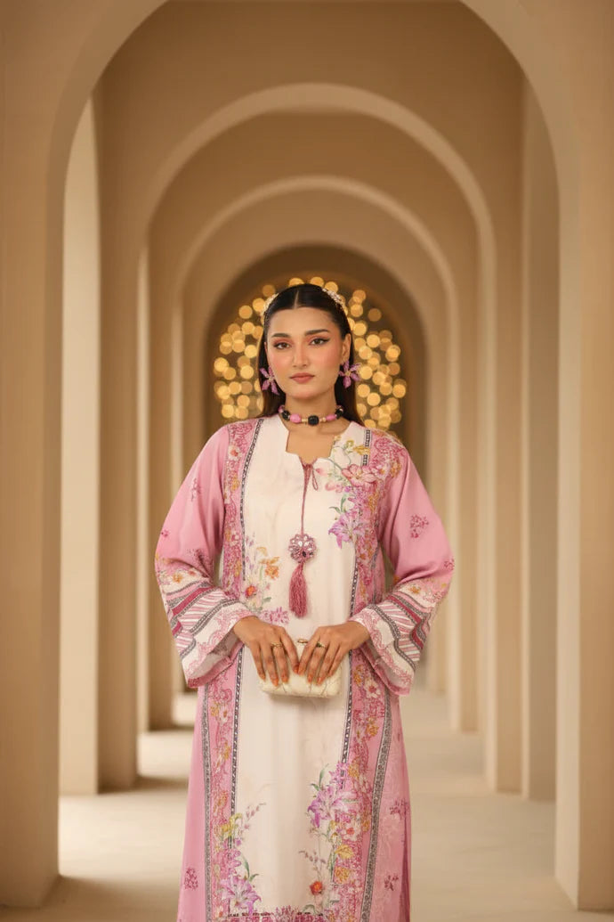 Pink Floral Kaftan